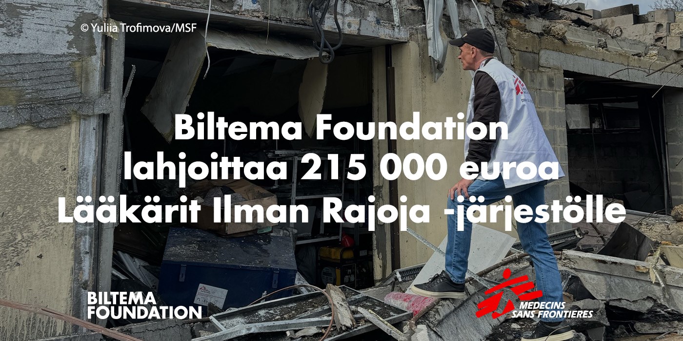 Biltema Foundation lahjoittaa 215 000 euroa Lääkärit Ilman Rajoja -järjestölle